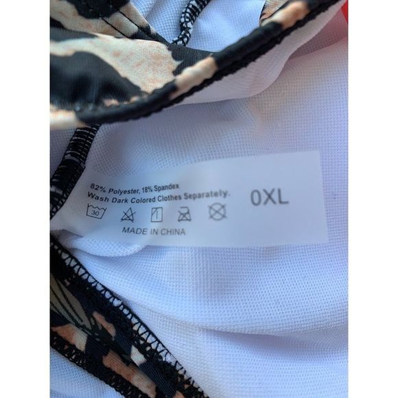 Women’s size 0XL Shein leopard animal print one piece swimsuit VCay 6214 New - Picture 5 of 5